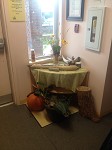 fall entrance area decorations